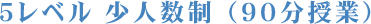 5レベル 少人数制(90分授業)